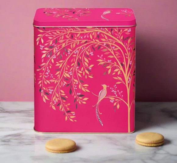 Elite Gift Boxes Sara Miller New Havali 100gm Pink Bird and Leaves Square Tin 75 x 75 x 93mm : Buy Online at Best Price in KSA - Souq is now