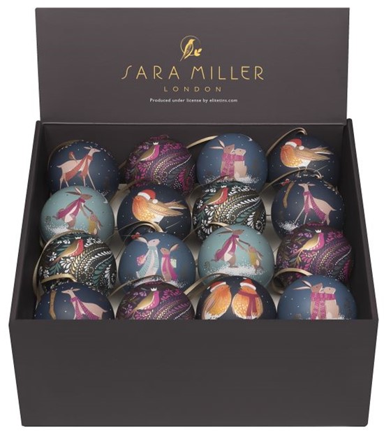 Display Boxes: Sara Miller - Woodlands Baubles - Display box of32